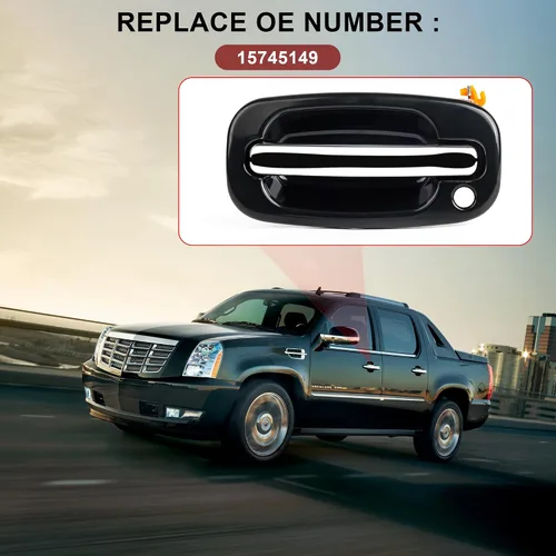 Miniatura 5 de Manija de puerta exterior delantera del lado del conductor izquierdo para Chevrolet Silverado, Cadillac Escalade, Suburban, Tahoe, Avalanche, GMC