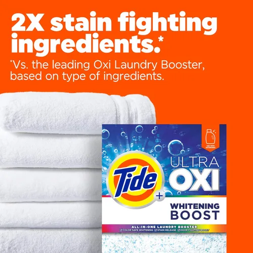 Miniatura 5 de Tide Ultra Oxi - Potenciador de blanqueamiento, 57 onzas, potenciador de lavandería todo en uno, blanqueamiento seguro, luchador de manchas y olores