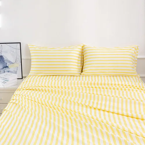 Miniatura 39 de Juego de sábanas de cama de 4 piezas - Tamaño completo - Juego de sábanas de cama de microfibra suave y duradera, bolsillo profundo, resistente a
