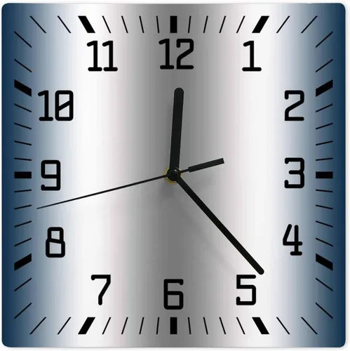 Miniatura 12 de Reloj de pared de madera blanco y negro degradado, silencioso, sin tictac, simple, abstracto, a rayas, estilo granja, cuadrado, funciona