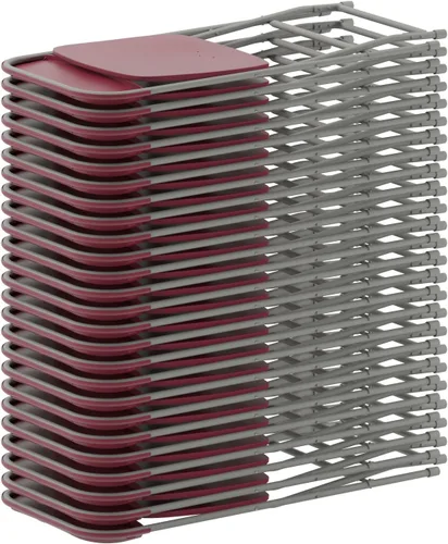 Miniatura 16 de Flash Furniture Hercules Series Silla plegable de plástico, color rojo, paquete de 6, capacidad de peso de 650 libras, cómoda silla para eventos