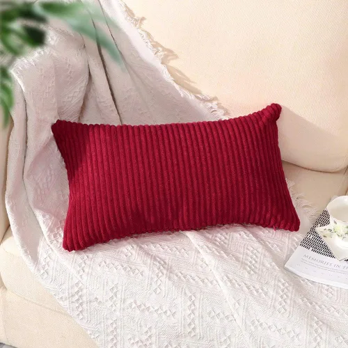 Miniatura 53 de Artscope Fundas de Almohada de Pana a Rayas Acogedoras Súper Suaves Decorativas Cuadradas Fundas de Cojín para Sofá Sillón Dormitorio Decoración