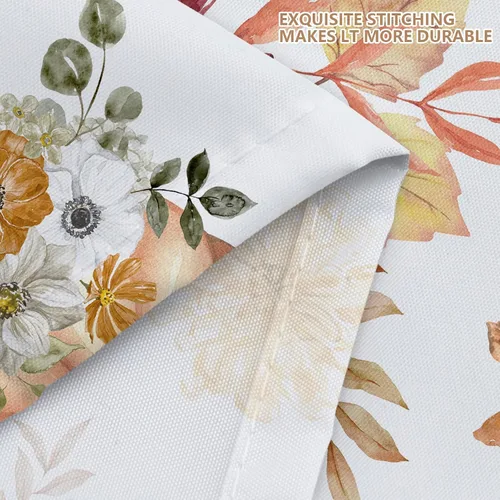 Miniatura 7 de APROPHIC Juego de cortina de ducha de calabaza bohemia para decoración de baño, cosecha de otoño, flores de Acción de Gracias, granja, bohemio