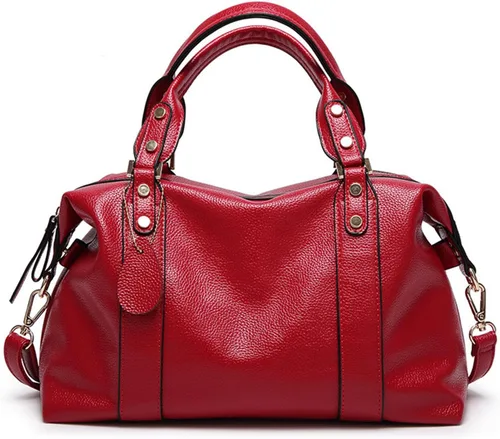 Miniatura 25 de Bolsos y carteras para mujer, bolso de mano de cuero vegano para mujer, bolso de hombro, bolso de viaje con compartimentos