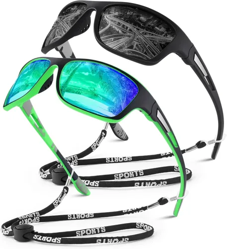 Miniatura 25 de WEAROYO - Gafas de sol polarizadas deportivas para hombres y mujeres, gafas de pesca y conducción rectangulares, protección UV400 Marco C