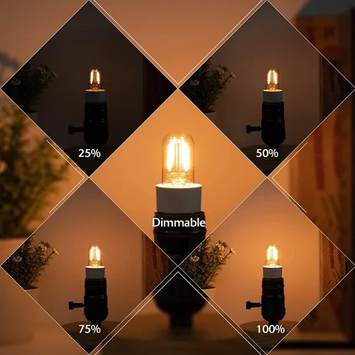 Miniatura 3 de Yi Lighting T22 T7 1W LED Bombillas de luz nocturna E12 Base 150lm 15W equivalente a la sal del Himalaya bombilla de lámpara 2700K (2)