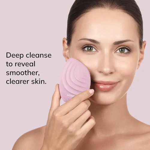 Miniatura 3 de GESKE SmartAppGuided™ Cepillo facial sónico 5 en 1 Cepillo de limpieza facial eléctrico vibratorio Cepillo de silicona suave Limpiador facial