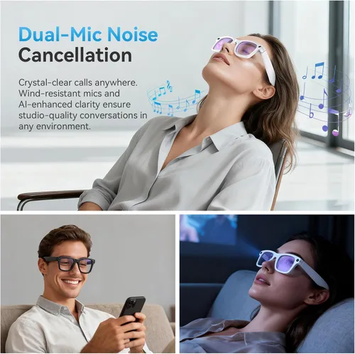 Miniatura 6 de AI Smart Glasses for Men Women with Camera,8MP 2K HD Camera Glasses,AI Voice Control and Translation,Smart Anti-Blue Light Glasses with Bluetooth