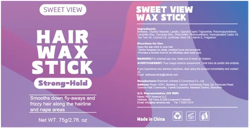 Miniatura 7 de SWEET VIEW Barra de cera para el cabello, pomada para el cabello, bálsamo/gel para domar los vuelos, encrespamiento, elegantes colas de caballo