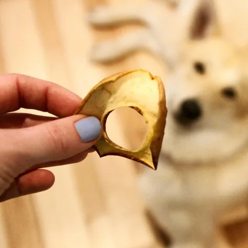 Miniatura 5 de Lucky Premium - Anillos de manzana – Golosinas de manzana de cecina fina y crujientes totalmente naturales para perros, golosinas vegetarianas