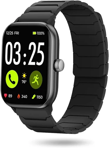 Miniatura 8 de LYSANDRA Correa magnética compatible con Spade & Co Health Smartwatch 4, correa magnética fuerte deportiva de silicona para Spade Co Health