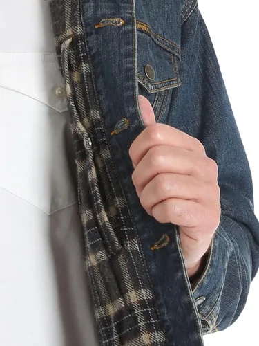 Miniatura 3 de Wrangler Mens Concealed Carry Blanket-Lined Denim Jacket
