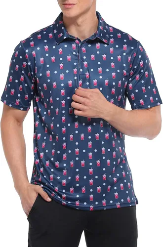 Miniatura 2 de LRD Camisas de golf para hombre UPF 50 de manga corta que absorbe la humedad