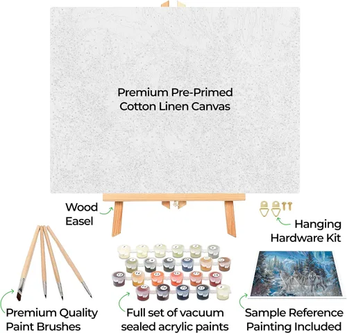 Miniatura 2 de Ledgebay Kit de Pintura por Números DIY para Adultos Lienzo Enmarcado de Principiante a Avanzado Kit de Pintura por Números Los Kits Incluyen Juego