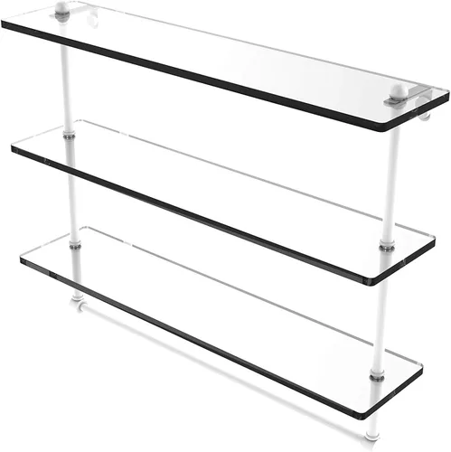 Miniatura 6 de Allied Brass PR-5/16TB Estante de cristal integrado de triple nivel de 16 pulgadas, bronce antiguo