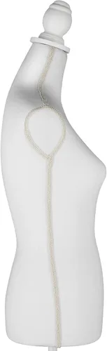 Miniatura 4 de Forma de vestido de cuerpo de torso de maniquí femenino blanco con soporte de trípode ajustable para exhibición de joyas de vestir