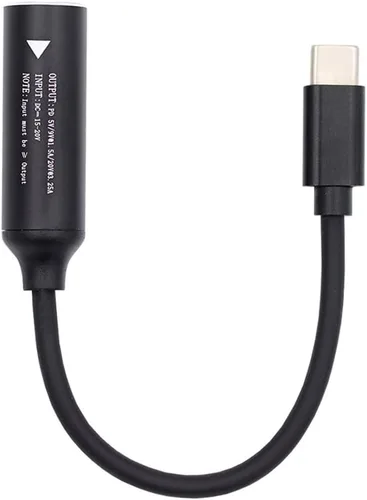 Miniatura 11 de DC Jack 0.098x0.028 in Entrada a USB-C Tipo-C Cable de carga de enchufe de alimentación para teléfono portátil PD9V 5V 20V