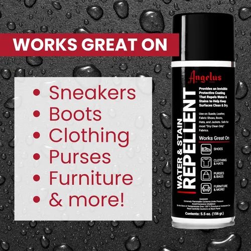 Miniatura 3 de Angelus Spray Repelente al Agua y a las Manchas - Protección Impermeable para Cuero, Gamuza, Gore-Tex y Tela - Protector de Zapatos y Zapatillas