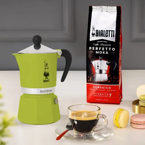 Miniatura 2 de Bialetti Moka Express Rainbow (verde, 3 tazas)
