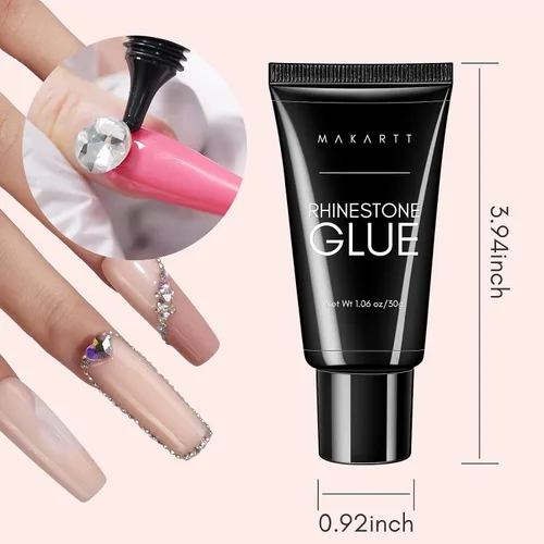Miniatura 9 de Makartt Juego de deshidratador de uñas e imprimación con pegamento de diamantes de imitación, imprimación de uñas para uñas, gel de pegamento