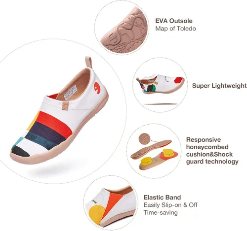 Miniatura 3 de UIN - Zapatos de viaje de lona pintada para mujer