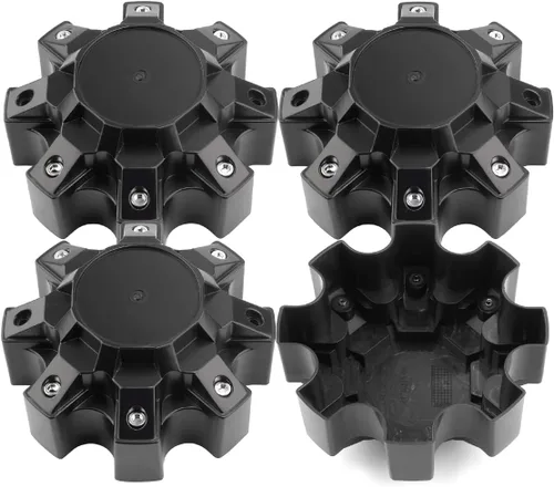 Tapones centrales de rueda de 6.811 in 6.81 pulgadas para HPD/HD Off-Road Off-Road Negro satinado V2 Hybrid Off-Road Truck Wheel 8 Lug