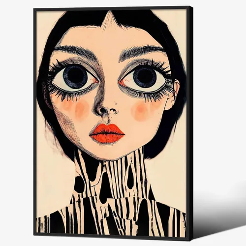 Miniatura 16 de Haitunone Arte de pared de mujer india paquistaní tradicional, póster de pintura floral feminista estilo mogol, impresiones en lienzo para sala