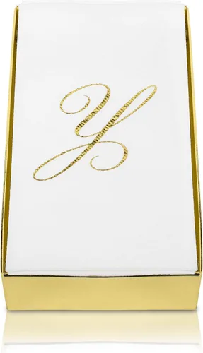 Miniatura 7 de AH AMERICAN HOMESTEAD Servilletas desechables – Servilletas doradas con monograma para invitados, servilletas acolchadas como tela para baño