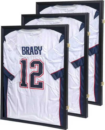 Miniatura 6 de KCRasan Vitrina de Marco de Jersey - Vitrina de Jersey - Caja de Sombra con Marcos Grandes Cerrables y Protección UV para Camiseta de Béisbol