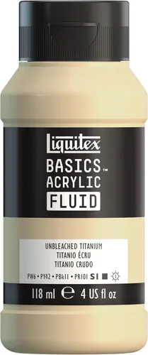 Miniatura 8 de Liquitex BASICS Pintura acrílica fluida, botella de 118ml (4 onzas), tono amarillo cadmio medio Tono medio amarillo cadmio
