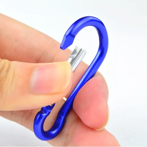 Miniatura 4 de 30 clips de mosquetón de 2 pulgadas con llaveros de aluminio con anillo en D