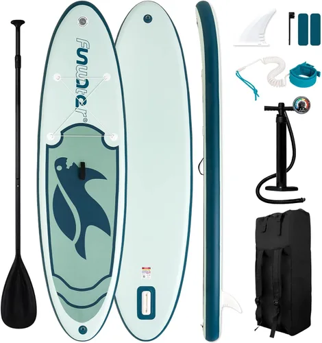 Miniatura 15 de FunWater Inflatable Stand Up Paddle Board with Premium SUP Paddleboard Accessories, Anti-Slip EVA Deck, 11'6''/11'/10'6'' Paddle Boards for Adults &
