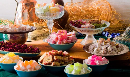 Miniatura 6 de Cerez Pazari Cesta de Regalo de Dulces Turcos, Postre Lokum de Lujo, Regalos de Comida Corporativa Gourmet de Navidad y Fiestas en Elegante Caja
