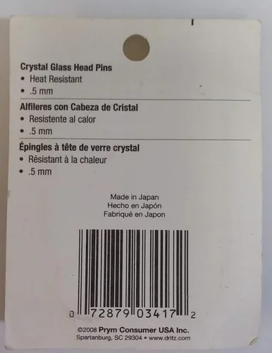 Miniatura 3 de Dritz Quilting 3417 - Alfileres de cabeza de cristal, 1-3/8 pulgadas (100 unidades), azul y amarillo