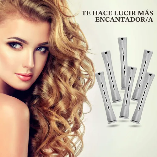 Miniatura 5 de WILLBOND 36 piezas de varilla de onda fría para cabello permanente, rodillos para el cabello, rizadores permanentes con peine de cola de rata de Gris