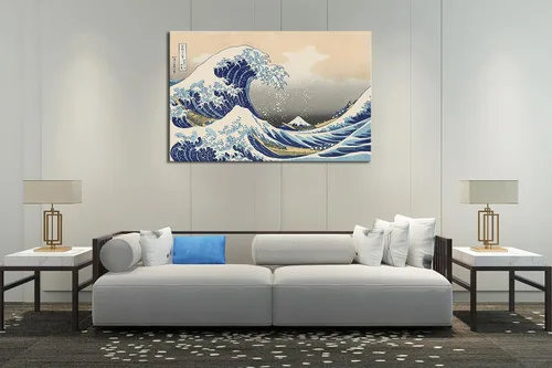 Miniatura 8 de dgbtcart The Great Wave Off Kanagawa de Hokusai - Lienzo decorativo para pared, arte clásico japonés, pintura para sala de estar, paisaje marino