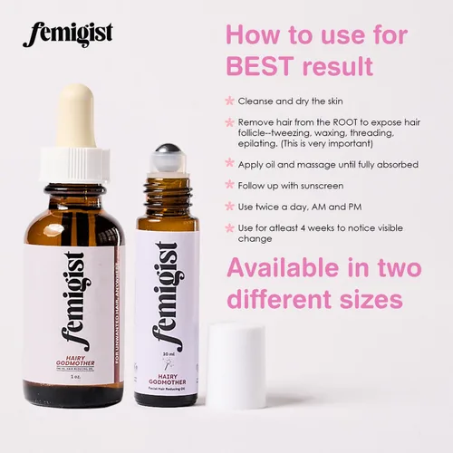 Miniatura 7 de Aceite de madrina peluda, mezcla de regaliz Cyperus Rotundus para depilación facial, suero inhibidor natural para mujeres, soporte de SOP, aceite