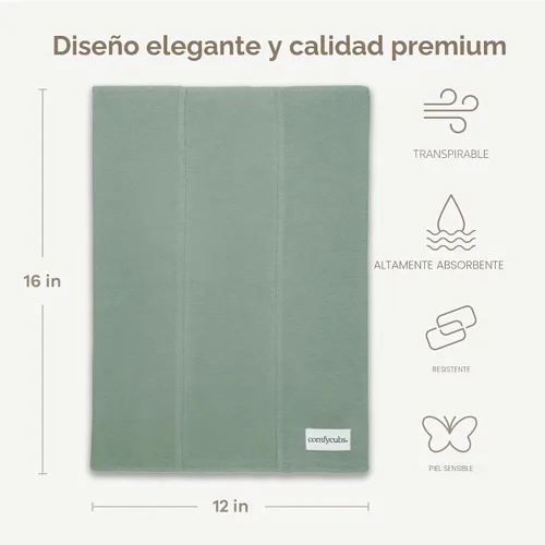 Miniatura 3 de Comfy Cubs - Juego de paños para eructos de bebé (paquete de 6) - Grandes, 6 capas, 100% algodón ultra absorbente para baba y desordenes de bebés