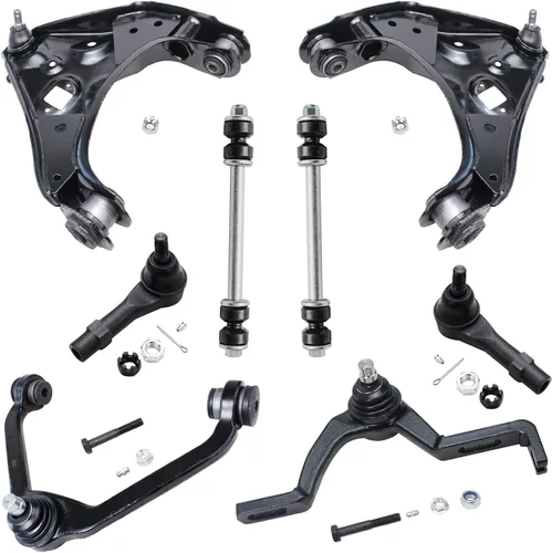 Miniatura 218 de Detroit Axle - Kit de brazos de control de extremo delantero de 8 piezas para Dodge Dakota 00-04, Durango 00-03, 4 brazos de control superior e