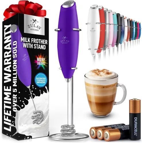 Miniatura 68 de Zulay Milk Boss Espumador de leche potente manual, hace espuma para latte, batidor para mezclar bebidas, café, miniespumador para capuchino, frappé