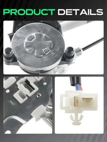 Miniatura 7 de YHTAUTO Elevalunas eléctrico delantero del lado del conductor con conjunto de motor de 2 pines para Toyota Camry 1992-1996, solo sedán de 4 puertas