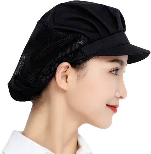 Miniatura 4 de 1pc4pcs Chef Hats-Kitchen Baker Cooking Hair Nets Food Service Caps para adultos