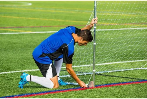 Miniatura 8 de Metas de fútbol de competencia Franklin Sports - Metas de fútbol de acero portátiles para el patio trasero - Meta de fútbol para adultos y jóvenes