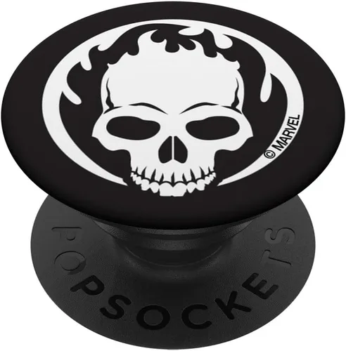 Marvel Ghost Rider Flaming Skull PopSockets - Agarre y soporte para teléfonos y tabletas, Negro