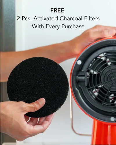 Miniatura 9 de AirHood Campana extractora con cable Extractor de cocina portátil con 2 filtros de aire de carbón activado y filtro de aceite de acero inoxidable