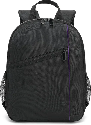 Miniatura 3 de Cámara digital DSLR impermeable, mochila de hombro para mujeres y hombres adolescentes (morado)