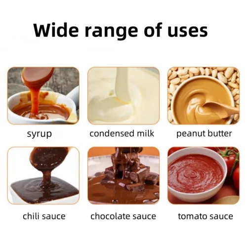 Miniatura 7 de Dispensador de salsa de soja de acero inoxidable, dispensador de salsa de ketchup, chocolate caliente comercial con dulce de azúcar