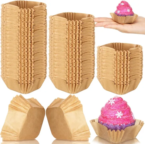 Miniatura 8 de Tanlade 350 unidades de forros desechables cuadrados para mini cupcakes, moldes de papel para hornear brownies, tazas de papel para hornear para Café