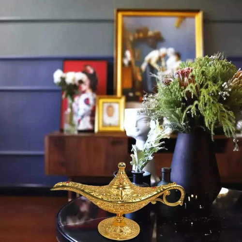 Miniatura 7 de Lámpara clásica de Aladino de leyenda vintage, luz mágica de los deseos, coleccionable, rara, clásica, árabe, accesorios de disfraces, lámpara