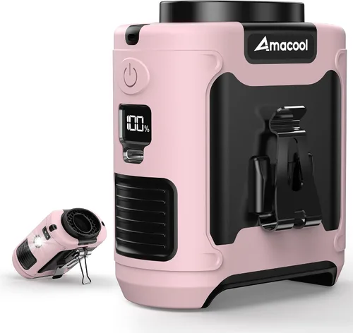 Miniatura 15 de AMACOOL Mini ventilador de cintura portátil con clip, 13,000 rpm, 4 velocidades, ventilador de cuello personal, hasta 24 horas de duración